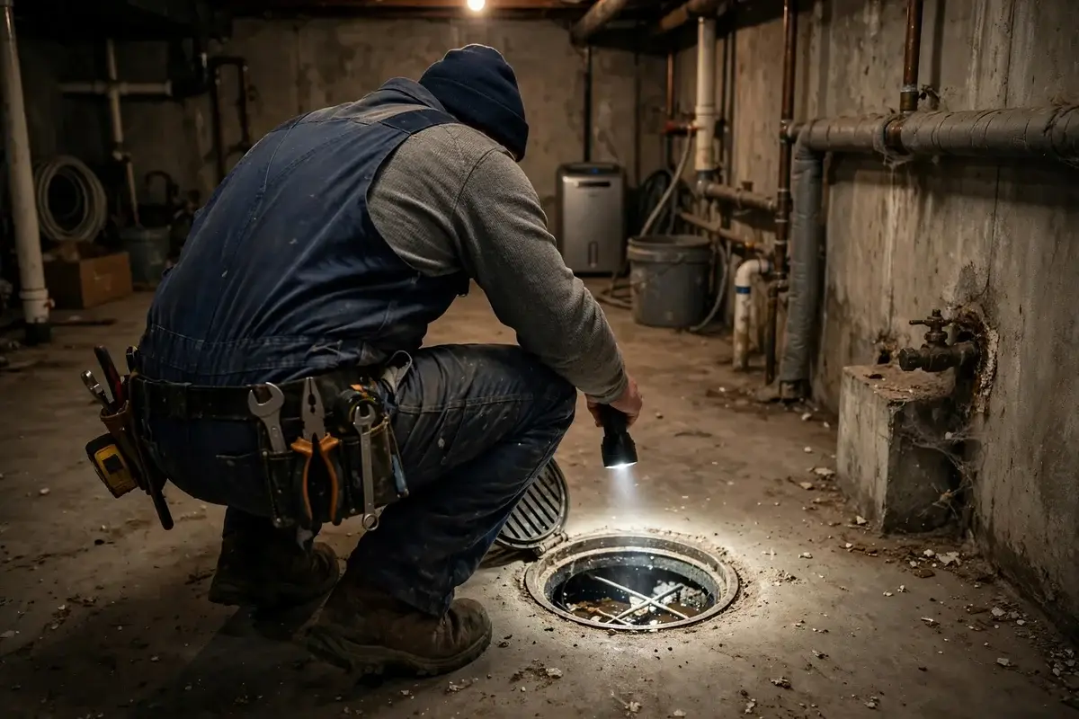Sewer smell in the basement or yard
