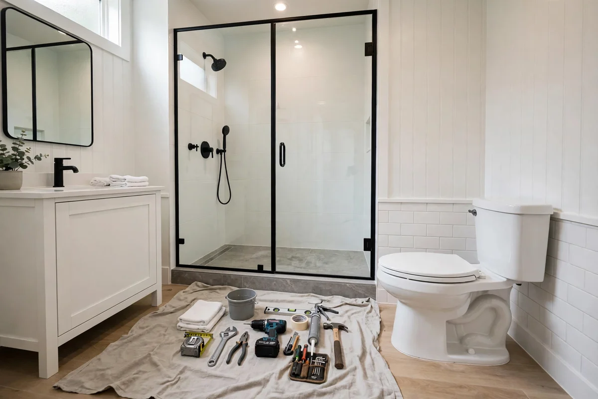 We keep one bathroom working